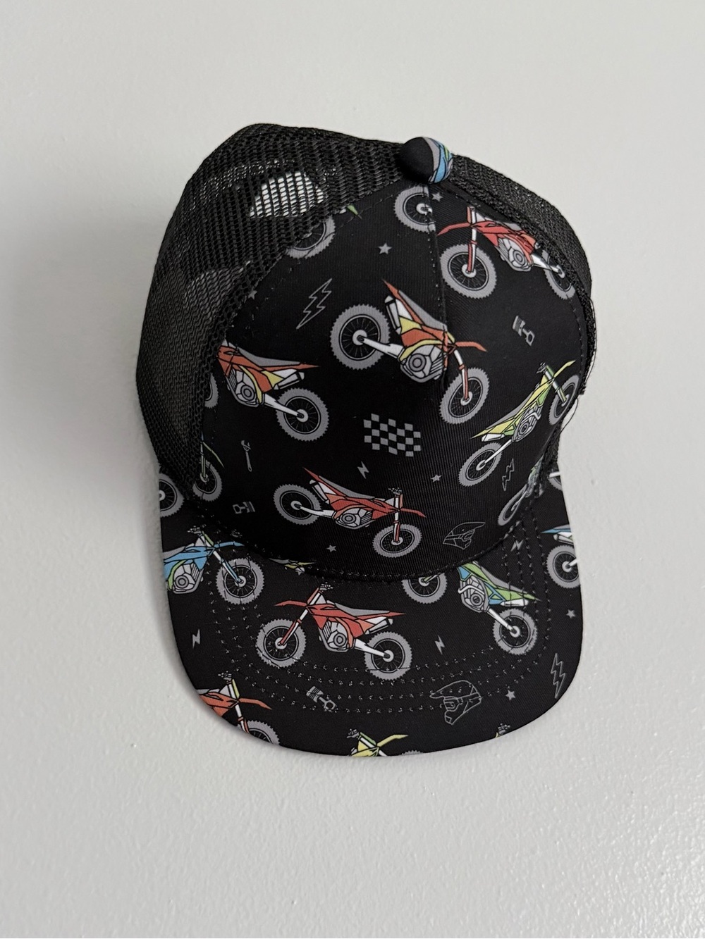 Strictly Wild Dirt Bike Trucker Hat Baby 3M-12M Snapback Motocross Moto Cap
